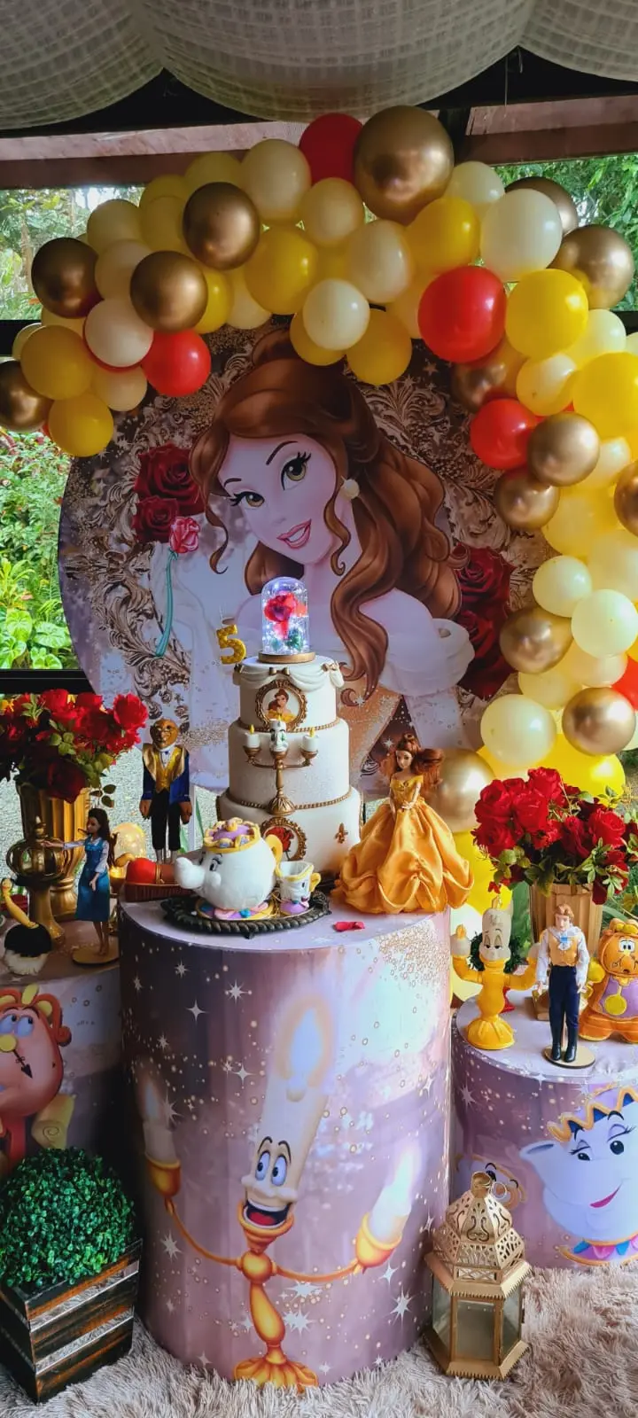 Decoração inspirada em A Bela e a Fera