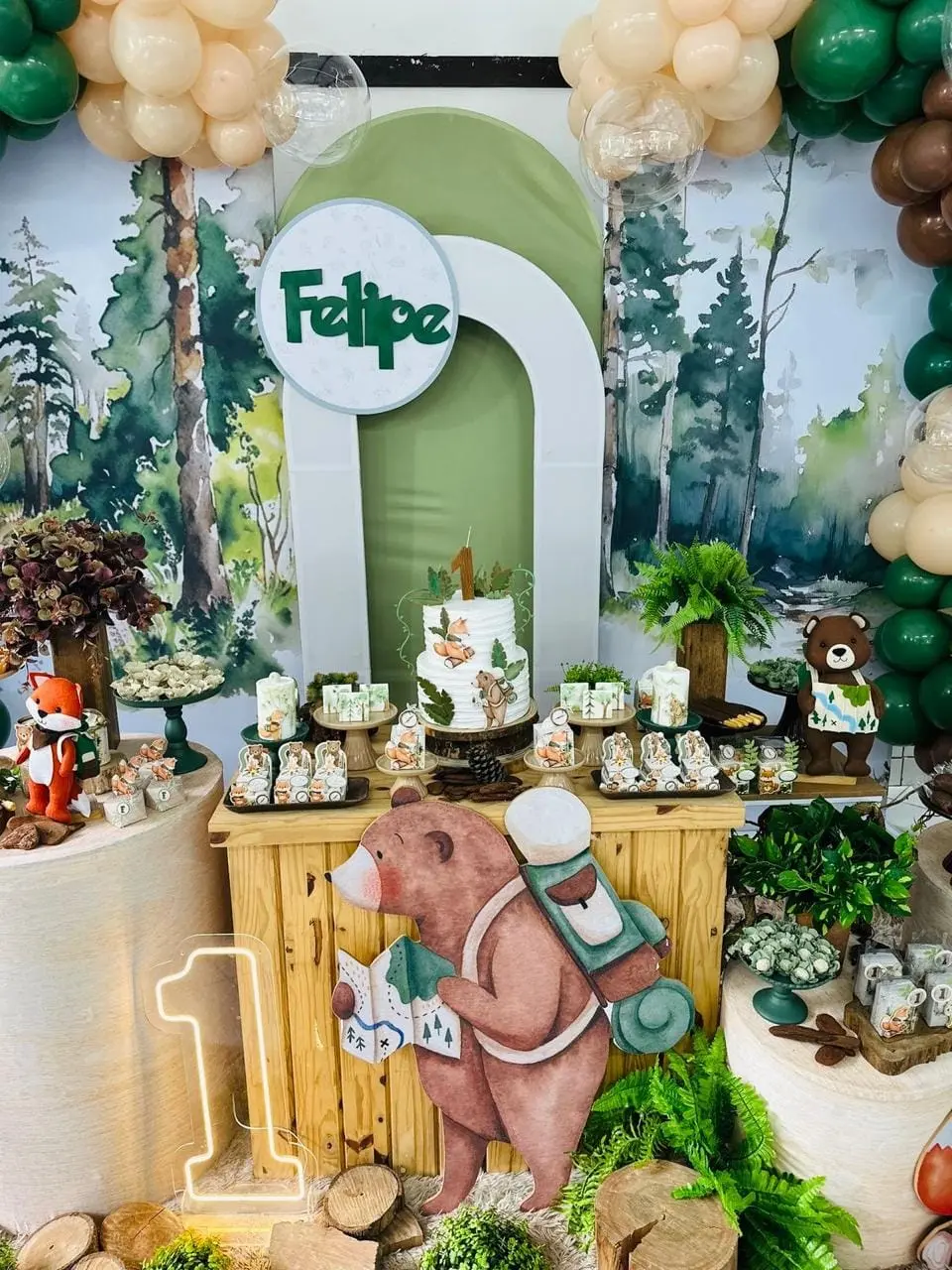 Decoração de festa tema Bosque em Joinville e região