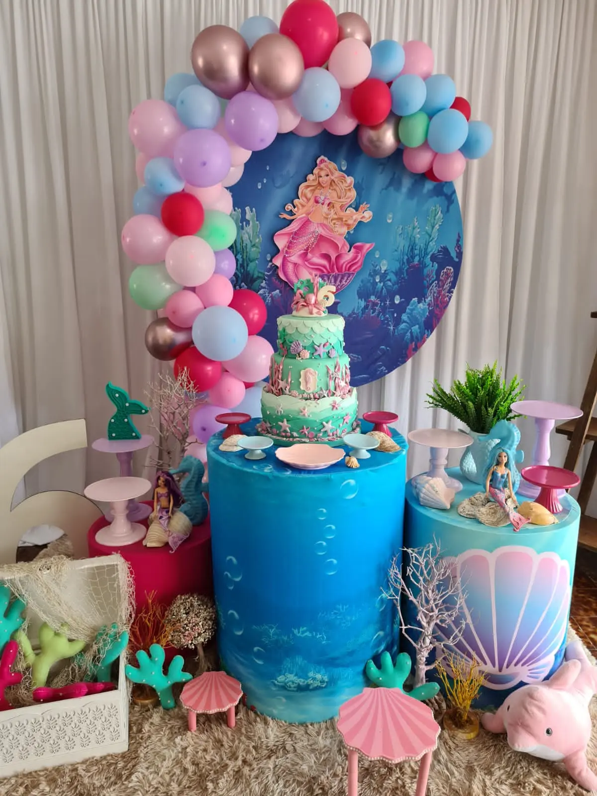 Decoração temática de sereia